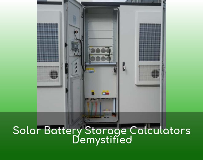 Solar Battery Storage Calculators Demystified